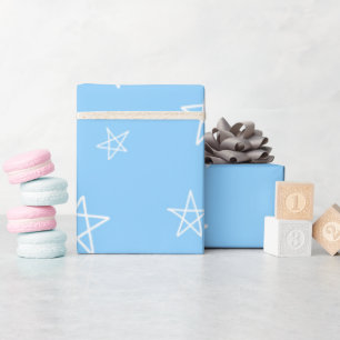 Papier Cadeau Mes premières étoiles (bleu)