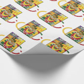 Papier Cadeau Message d'amour dans les couleurs de Rasta Imprime (Coin)