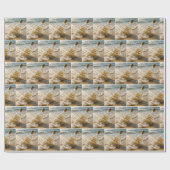 Papier Cadeau Message d'anniversaire dans une bouteille (Plat)