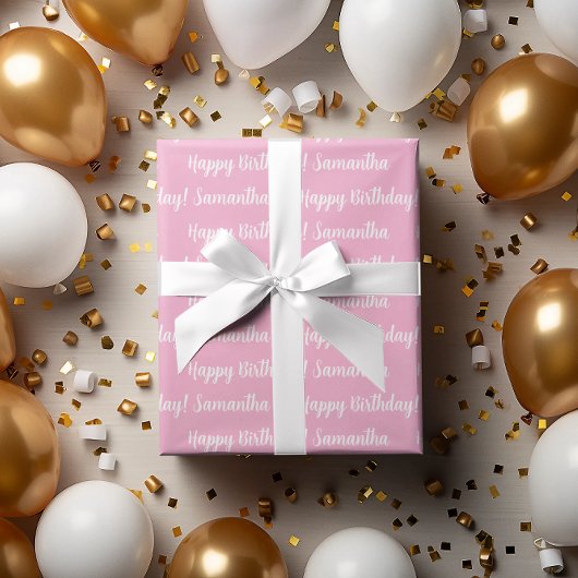 Papier Cadeau Message personnalisable tendance | Nom Cadeau Moti