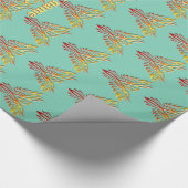 Papier Cadeau Message personnalisé - flamme Phoenix se levant su (Coin)