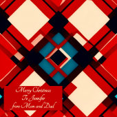 Papier Cadeau Message personnalisé sur Noël géométrique