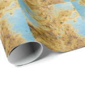 Papier Cadeau Métal blanc corrompu : Rust Streaks Texture (Coin rond)