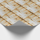 Papier Cadeau Métal blanc rouillé : surface texturée (Coin)