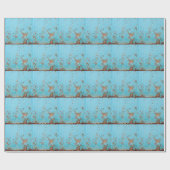Papier Cadeau Métal bleu rouillé : Mur texturé. (Plat)