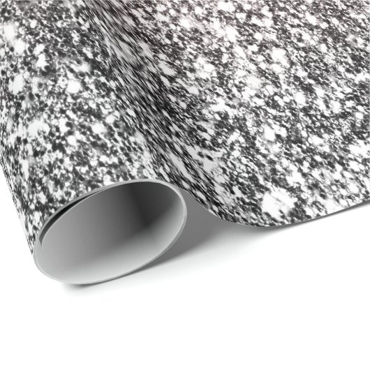 Papier Cadeau Métal et Parties scintillant (Coin rond)