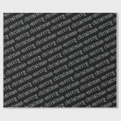 Papier Cadeau Métal Lourd Gothique Éclaté Joyeux Noël (Plat)