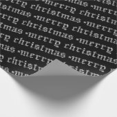 Papier Cadeau Métal Lourd Gothique Éclaté Joyeux Noël (Coin)