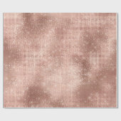 Papier Cadeau Métal Rose Blush Skinny Spark Delicate Bridal 16e (Plat)