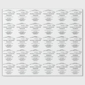 Papier Cadeau Metallic Black Gray Car Automobile Service Logo (Plat)