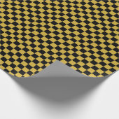 Papier Cadeau Metallic Gold with Black Square Style (Coin)