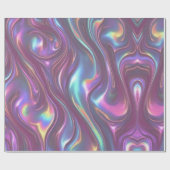Papier Cadeau Metallic Iridescent Rainbow Pink Aqua Purple  (Plat)