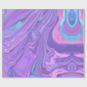 Papier Cadeau Metallic Iridescent Rainbow Pink Aqua Purple  (Plat)