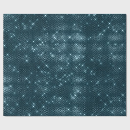 Papier Cadeau Métallique brillant Turquoise Bleu Urbain Minimal (Plat)
