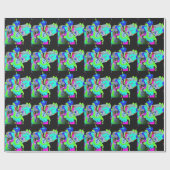 Papier Cadeau Métamorphose Turquoise (Plat)