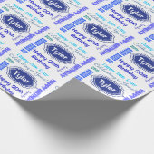 Papier Cadeau Métro Art Joyeux anniversaire | Personnaliser (Coin)