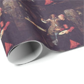 Papier Cadeau Metsu-Portrait de Gabriel de l'artiste avec son (Coin rond)