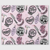 Papier Cadeau Meurtre et Éffrayant (Plat)