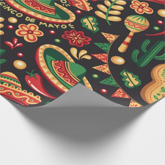 Papier Cadeau Mexican Cinco De Mayo Pattern (Coin)