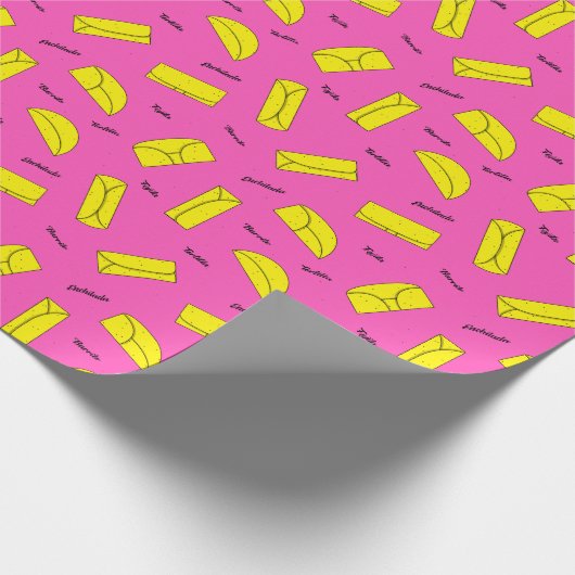 Papier Cadeau Mexican Food Illustrated Tortilla Pattern (Coin)