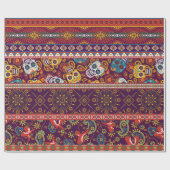Papier Cadeau Mexican style traditional fabric patchwork abstrac (Plat)