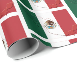 Papier Cadeau MEXIQUE  Bandera de México  DRAPEAU MEXICAIN