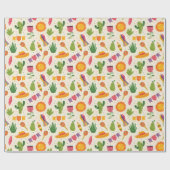 Papier Cadeau Mexique Fiesta Cactus (Plat)
