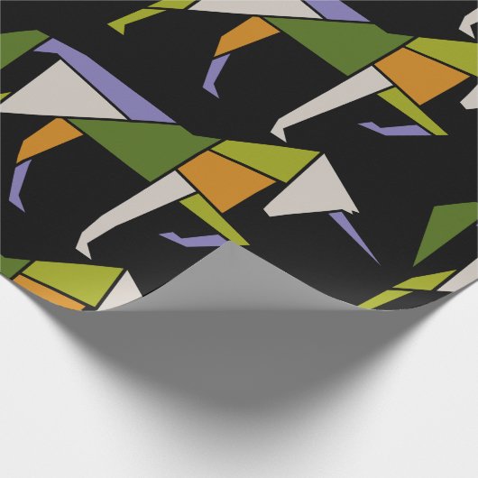 Papier Cadeau Mi-siècle Abstrait Unicorne Tangram animal (Coin)