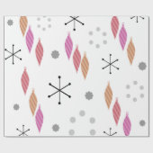 Papier Cadeau Mi-siècle hiver moderne (Plat)