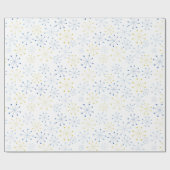 Papier Cadeau Mi-siècle moderne Âge atomique Bleu jaune (Plat)