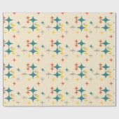 Papier Cadeau Mi-siècle moderne de l'ère atomique Starbursts Tur (Plat)