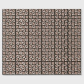 Papier Cadeau Mi-siècle Moderne Floral Géométrique (Plat)