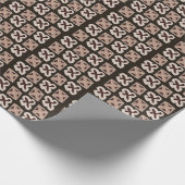 Papier Cadeau Mi-siècle Moderne Floral Géométrique (Coin)