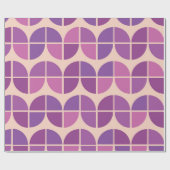 Papier Cadeau Mi-siècle moderne géométrique rose violet rose (Plat)