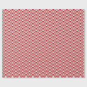Papier Cadeau Mi-siècle moderne géométrique, rouge foncé et blan (Plat)