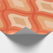 Papier Cadeau Mi-siècle moderne orange et beige (Coin)