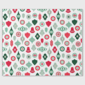 Papier Cadeau Mi-siècle Moderne Rétro ornements de Noël (Plat)