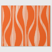 Papier Cadeau Mi-Siècle Moderne Salon Motif Orange (Plat)