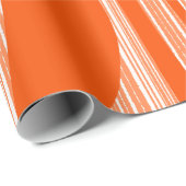 Papier Cadeau Mi-Siècle Moderne Salon Motif Orange (Coin rond)