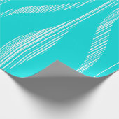 Papier Cadeau Mi-siècle Moderne Salon Motif Turquoise (Coin)