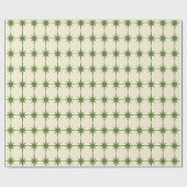 Papier Cadeau Mi-Siècle Moderne Starburs Olive Green Motif (Plat)