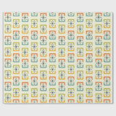 Papier Cadeau Mi-Siècle Moderne Starburst Coques (Plat)