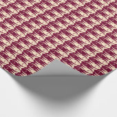 Papier Cadeau Mi-siècle Poisson moderne, pêche et marron (Coin)