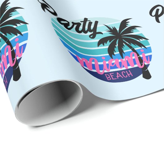 Papier Cadeau Miami Beach (Coin rond)