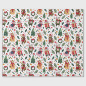 Papier Cadeau Mice de Noël (Plat)