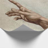 Papier Cadeau Michaelangelo mains création adam dieu (Coin)