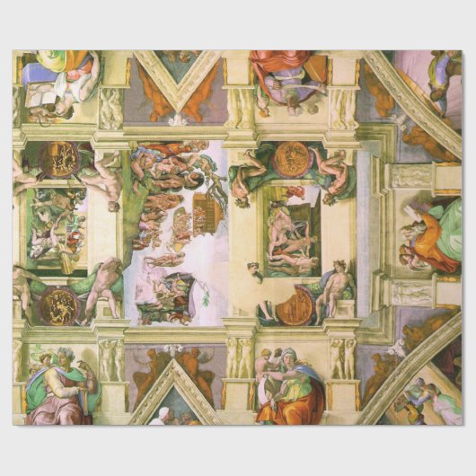 Papier Cadeau Michelangelo - Sistine Chapel Ceiling (Plat)