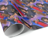 Papier Cadeau Michelle Obama (Coin rond)