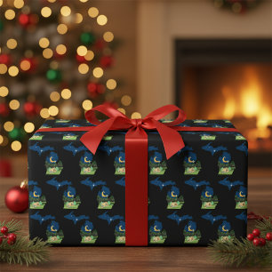 Papier Cadeau Michigan Camp Under the Stars Black