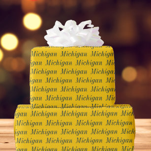 Papier Cadeau Michigan Maïs et papier d'enveloppement bleu